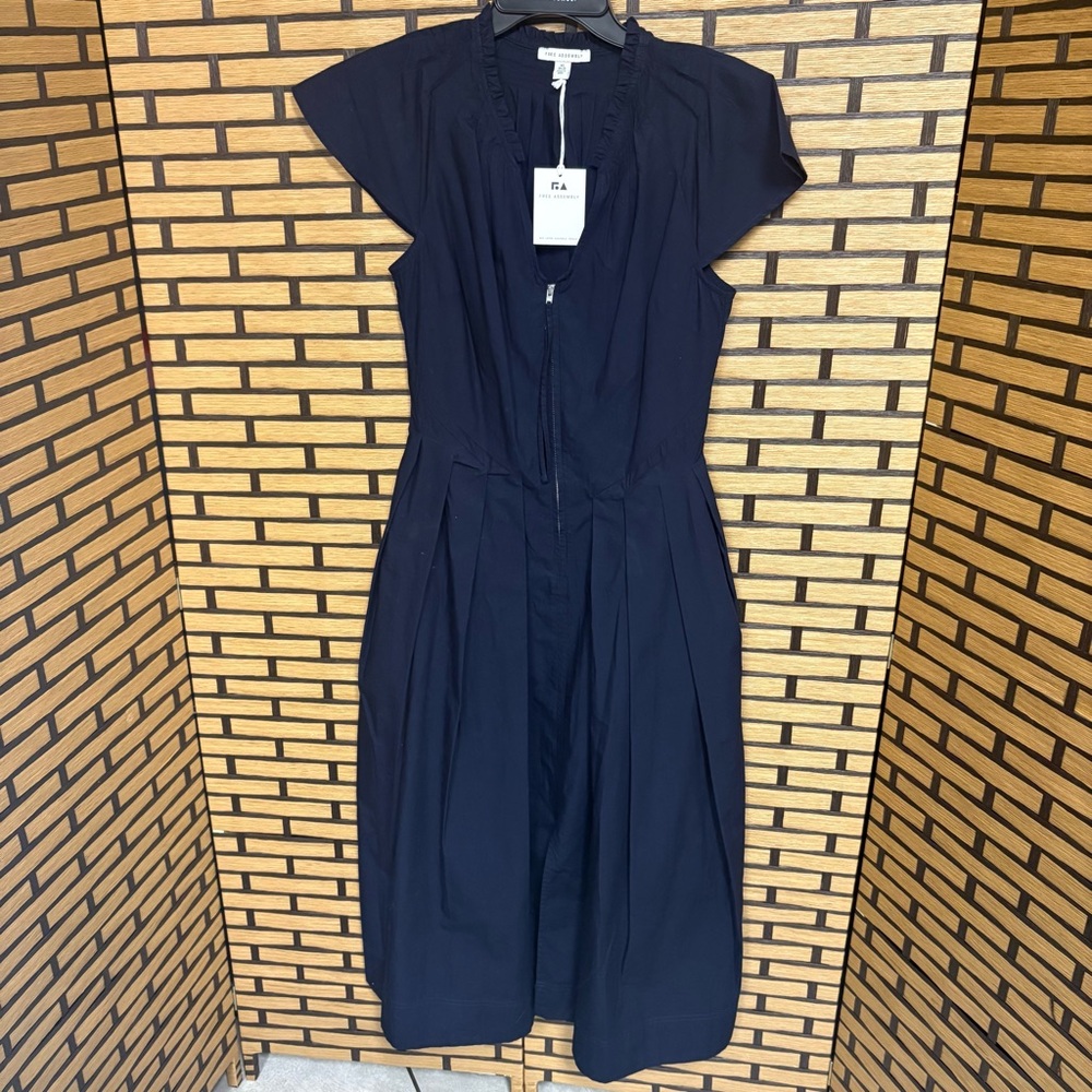 Free Assembly Navy Midi‎ Dress Size XS